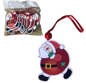 NT - ENFEITE DE MADEIRA NOEL C/10 PÇS - NTA65027