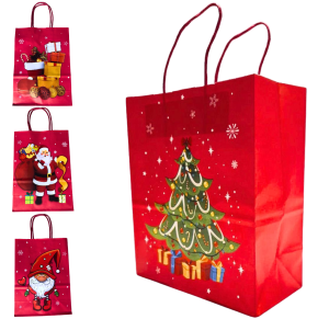NT - SACOLA DE  NATAL 27X22X11CM  - AX20727-A