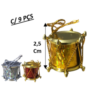 NT - ENFEITE TAMBOR 2,5CM C/9 PÇS - BS802-XC628