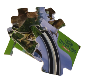 TRENZINHO DINO QUEBRA CABEÇA C/PISTA C/10 PÇS - AKT4618