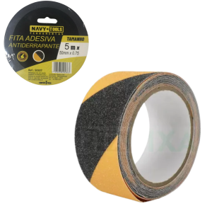 FITA ADESIVA ANTIDERRAPANTE ZEBRADA 5M X 5CM - 50507