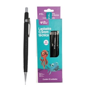 LAPISEIRA 0.5MM TECNICA PRETO C/12 UNID- 2012034