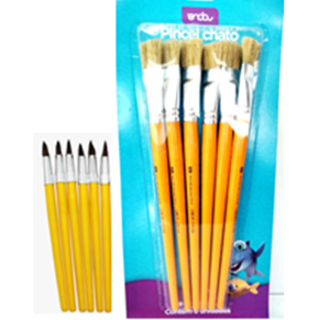 PINCEL CHATO CABO LONGO 1303-22 C/6 PÇS - 2313125
