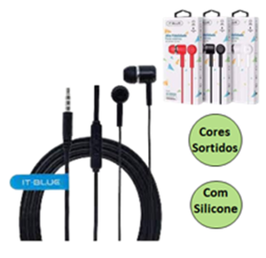 FONE DE OUVIDO SILICONE C/MICROFONE - LE-0202X