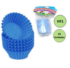 FORMA P/BRIGADEIRO AZUL GD Nº 1 C/40 UNID