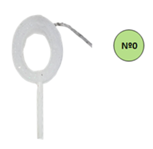 VELA GLITER PQ BRANCA Nº 0