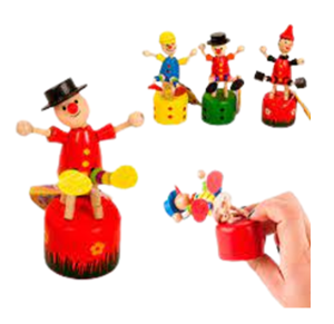 BONECO PALHAÇO DE MADEIRA - WX3210