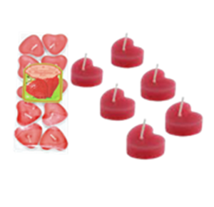 VELA DECORATIVA CORAÇÃO C/10 PÇS - AX13078-A