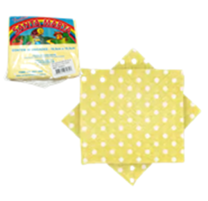 GUARDANAPO POÁ AMARELO C/30 UNID