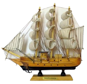 ENFEITE NAVIO DE MADEIRA 10X10CM - NS-1316