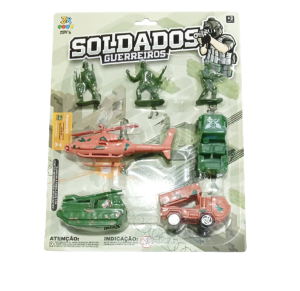 VEÍCULO MILITAR C/4 PÇS + 3 BONECOS - JR0558