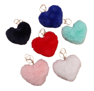 CHAVEIRO DE PELUCIA CORAÇÃO 9X8CM - NS-2094