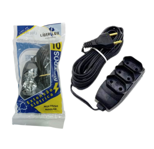 EXTENSÃO ELETRICA BIPOLAR 10M C/3 TOMADAS - REF 503