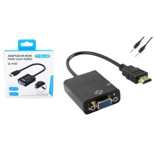 ADAPTADOR HDMI X VGA + AUDIO - LE-4107