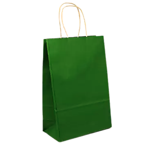 SACOLA KRAFT VERDE BANDEIRA 24X10X33 C/10 UNID
