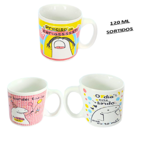 CANECA DE PORCELANA 120ML - FLORK - U21-84