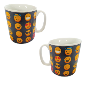 CANECA DE PORCELANA 300ML - EMOTICONS - UT11-88