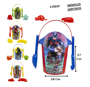 BALDE DE PRAIA GUARDIÕES C/5 PÇS - BQ0856S