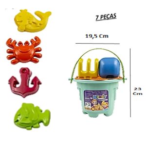 BALDE DE PRAIA IMPERIO M C/7 PÇS - BQ0862S
