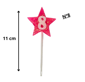 VELA ESTRELA ROSA N°08