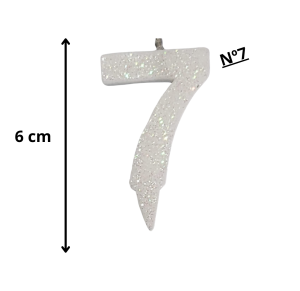 VELA MINI BRILHO BRANCA N°07