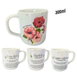 CANECA RETA 300ML - CHÁ