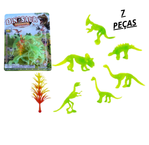 DINOSSAURO BRILHA NO ESCURO C/7 PÇS - ASH-15.5526