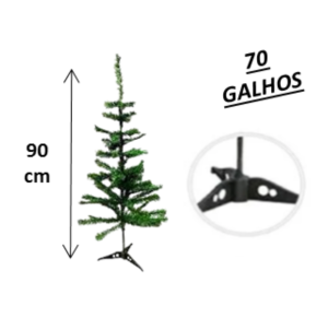 NT - ARVORE DE NATAL 90CM VD 70G - NTY10090