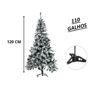 NT - ARVORE DE NATAL 120CM VD NEVADA 110G - NTY12120
