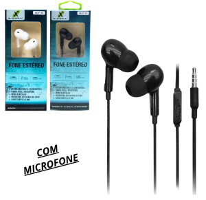 FONE DE OUVIDO C/MICROFONE SILICONE - XC.F-14