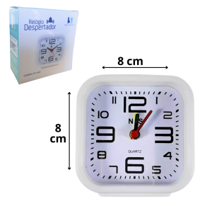 RELOGIO DESPERTADOR DE MESA 8X8CM - NS-1407
