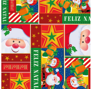 NT - SACO MET 43X59CM - 50UN - 887 NOITE DE NATAL