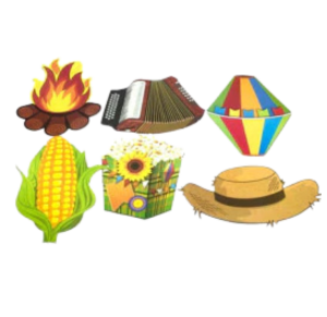 KIT P/FESTA JUNINA SORTIDO C/6 PÇS - 124.2