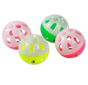 PET BOLA C/GUIZO P/GATO C/4 PÇS 3,2CM - PET4720