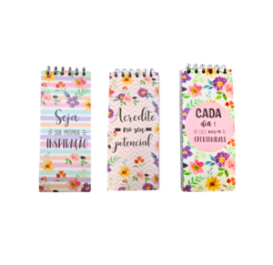 CADERNETA P/ANOTAÇÕES 21 X 8,8CM C/100 FLS - DT6068