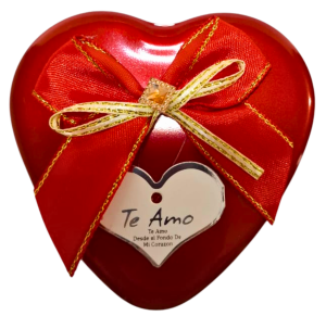 CORAÇÃO C/3 BOTÕES DE ROSAS E URSINHO 9CM - MG-9614