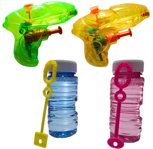 PISTOLA DE AGUA C/2 UNID. + 2 BOLINHA DE SABÃO - FU19629