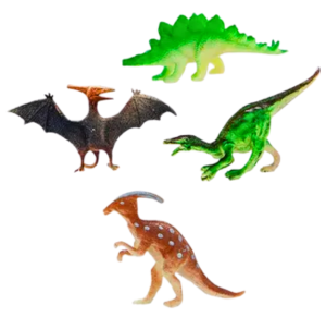DINOSSAURO EMBORRACHADO C/4 PÇS - ZB403