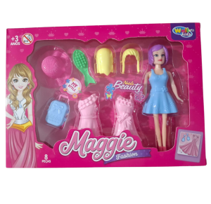 BONECA MAGGIE FASHION C/8 PÇS - WB12391