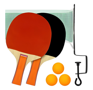 RAQUETE PING PONG C/REDE E 3 BOLAS - MA-1012