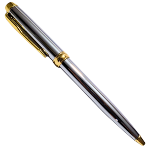 CANETA ESFEREROGRAFICA PRATA/DOURADO C/ ESTOJO - MJ21924-7