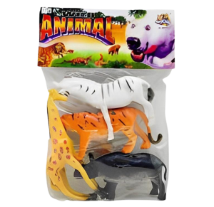 ANIMAIS DA SELVA EMBORRACHADO C/4 PÇS - TK-AB8251