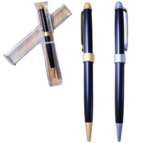 CANETA ESFEROGRAFICA PRETA C/ ESTOJO - MJ21924-47