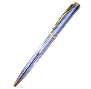 CANETA ESFEROGRAFICA PRATA/DOURADO C/ ESTOJO - MJ21355-3